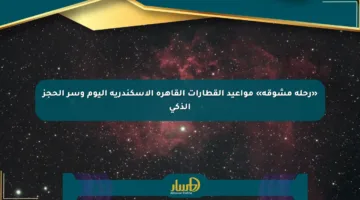 «رحلة مشوقة» مواعيد القطارات القاهرة الإسكندرية اليوم وسر الحجز الذكي